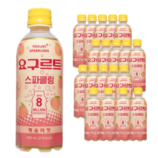 [블링부스터] 요구르트 스파클링 복숭아맛 ( /병), 20개, 355ml
