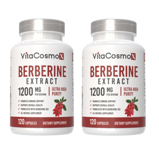 미국직배송 VitaCosmoX 베르베린 버버린 1200mg 120 베지캡슐, 2개, 120캡슐, 120정