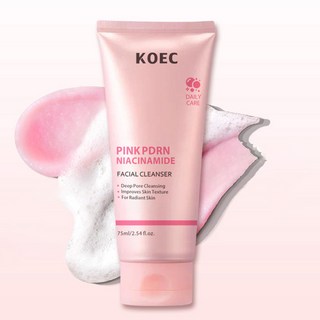 KOEC PDRN 次拋精華套裝 - 多肽精華、面霜、眼霜、面膜, 1個, PDRN拉絲洗面乳75g