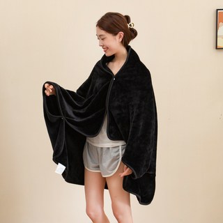 슈비리아 똑딱이담요 망토이불 입는 비행기담요