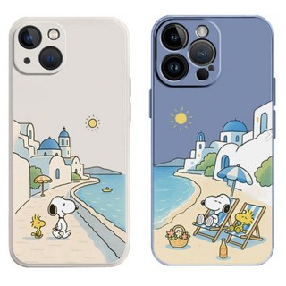 땅콩 스누피의 해변 휴일 실리콘 케이스