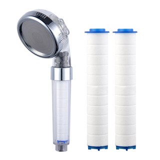 온오프 절수형 강력수압 3중 필터 샤워기 본품 + 필터 세트, 화이트, 1세트