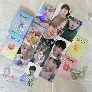 EXO 鐳射小卡 50張 拍立得圓角 LOMO卡, 1個, 邊伯賢50張自拍鐳射小卡不重復