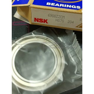 NSK 6908ZZ 培林 滾珠軸承 雙面鐵蓋軸承 40*62*12mm - 機械設備穩定運作, 1個, NSK 6908ZZ培林(一個)
