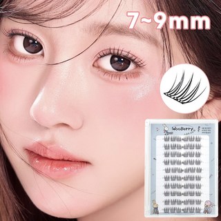 우베리 노글루 가닥 속눈썹 아이돌 속눈썹 7-9mm 짧은 A형 포인트 속눈썹 아이래쉬 10줄, 1개, M02-L