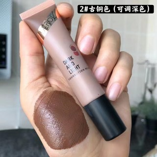 【贈美妝蛋】DEROL粉底調和液 歐美妝 調色深色修正遮瑕 小麥色修容 粉底液調和膏 粉底液, 02#古銅：將粉底液調深+美妝蛋, 1個