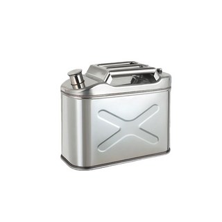 201不鏽鋼汽油桶造型水壺 30L 戶外野營儲水桶 三欄式把手, 10升, 1個