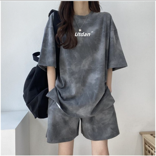 에쉬울프 루즈핏 반팔티 + 반바지 세트