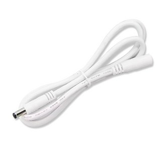 DC 전원 연장 케이블 5.5x2.1 DC 플러그 잭 어댑터 연장선 화이트, 1.5m, 1개