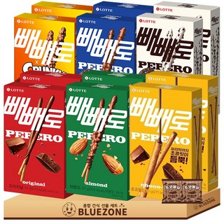 빼빼로 세트 초코2 아몬드2 크런키2 화이트쿠키2 누드2 초코쿠키2 몽실2, 1개, 54g