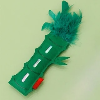 고양이 씹는 장난감 펠트 삑삑이 깃털 시뮬레이션 대나무 선인장 새끼 대화형 물림 방지 용품, 02 style2