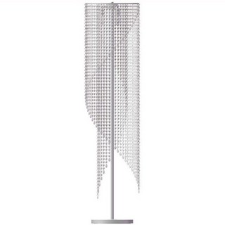 플로어 스탠드 크리스탈 롱스탠드 거실 침실 조명, 실버 일반전구+풋스위치