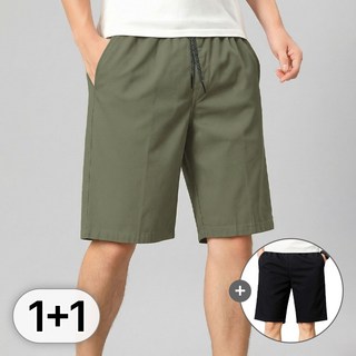 루크 2개 세트 남성 데일리 밴딩 반바지 봄여름 끈조절 5부 4부 기본 하의 심플한 베이직 무지 팬츠