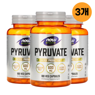 나우푸드 피부르산 600mg 100캡슐 3개 피루브산 피루베이트, 100정