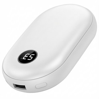 대용량 10000mAh 손난로 보조배터리 충전식 핫팩 전용파우치 증정 화이트, 어디나