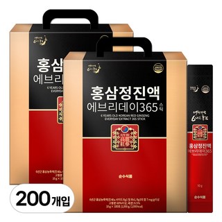 순수식품 홍삼정진액 에브리데이 365 스틱, 10g, 200개