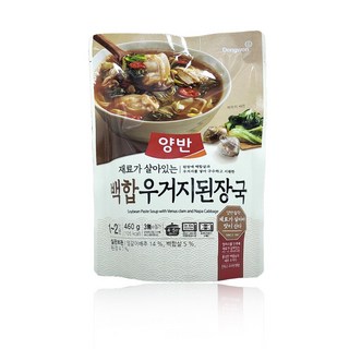 동원 양반 백합 우거지된장국 460g x4봉, 4개