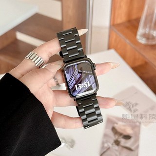 不鏽鋼金屬錶帶 適用於 Apple Watch S11 10 9 8 7 6 5 4 SE3 蘋果手錶錶帶 42 46mm, 三株鋼-星光色-送調表器,38/40/41/SE3(40mm), 1個