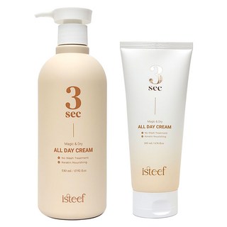 이스티프 3sec 노워시 올데이크림 펌염색전후처리 트리트먼트 200ml+530ml (세트), 200ml