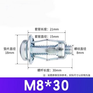 膨脹螺栓 膨脹螺母, 1個, 花瓣螺絲-M8×30, M8×30