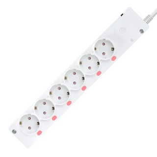 라맥스 IoT 개별제어 멀티탭 6구 16A 과부하차단 국산 콘센트 2M RPG-561, 1개, 화이트