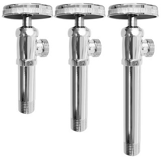 황동 세면대 싱크대 관붙이 앵글밸브 양갈래 수도꼭지, 70mm (원형핸들)