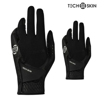 테크스킨 올 실리콘 남녀 한손 골프장갑, 2개, 블랙(한손)