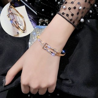 伊凡精品飾品手鐲女冷淡風氣質網紅百搭滿鑽時髦手鍊女韓版簡約個性潮人首飾