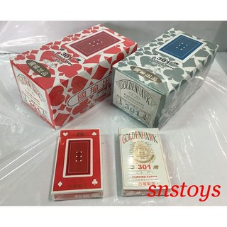 金鷹 撲克牌 301 小巧 (12副) 5.6x9cm, 1個, 藍色301 小巧 5.6x9cm