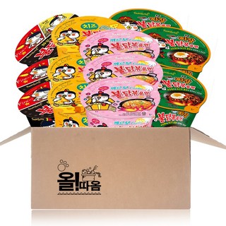 올따옴) 삼양큰컵 불닭볶음면 3개+까르보3개+치즈3개+짜장3개, 1개