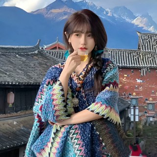 도치코 뜨개 몽골판초 몽골판쵸 몽골여행 판초우의 망토