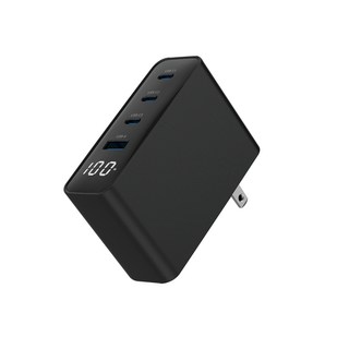 超級快充頭 台灣製造 BSMI檢驗合格 充電器, 1個, MC0601-四孔氮化鎵快充100W-黑