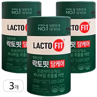 종근당 락토핏 당케어 혈당 유산균, 120g, 3박스