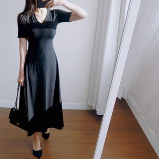 나날샵 가을원피스 여행원피스 반팔원피스 브이넥원피스 롱원피스 데일리 데이트 하객룩 모임룩 날씬핏 슬림 원피스 여성원피스