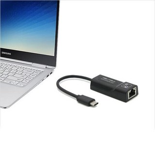 ID282 갤럭시북/LG그램 C타입 기가랜 컨버터/RJ45 인터넷 연결 랜포트, 블랙, 1개