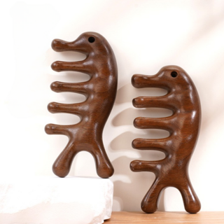 코코링하우스 두피 괄사 마사지기, 우드, 2개