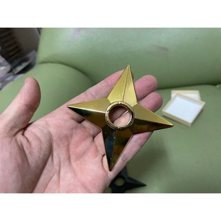 飛鏢全金屬指尖陀螺 8CM 51g 金黃/鐵灰/銀灰 上班小物 舒壓趣味 陀螺 擺飾 火影飛鏢手裡劍, 1個, 火影造型飛鏢（金色）, 金色