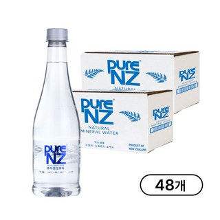 [퓨어엔젯워터] 뉴질랜드 프리미엄 수입생수(네추럴 미네랄워터) 먹는샘물, 500ml, 48개