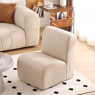 懶人沙發 臥室客廳小戶型單人沙發躺椅榻榻米, 米色