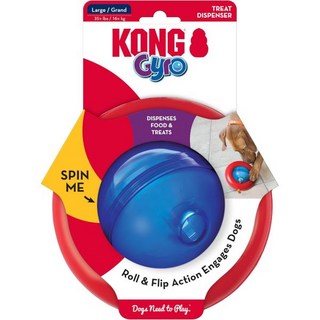 강아지 간식 장난감 터그 반려견 지능개발 KONG 워블러 배급을 위한 인터랙티브 건강한 식사를 개 느린 급식기 중형/대형 개용, Large (Pack of 1)