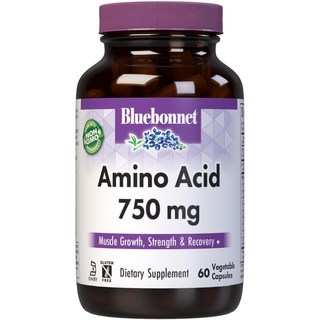Bluebonnet Nutrition 아미노산 Amino Acid 750mg 60 캡슐, 1개, 60정