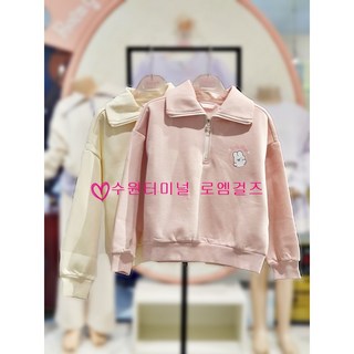 [로엠걸즈] 슈야 카라 반집업 스웻셔츠 RGMA24T1S_쇼핑점