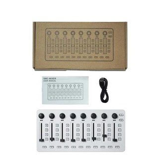 MVAVE SMC 믹서 무선 MIDI 컨트롤러 콘솔 8 인코더 소프트웨어 제어 키보드 대부분의 전기 음향 기기용, 01 WHITE, 1개