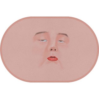 惡搞表情硅藻軟地墊 吸水速乾防滑腳踏墊 趣味浴室地毯 聖誕交換禮物, 1個