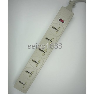 台製H型插頭一開六插萬用插孔 雙電壓延長線(220V13A)1.8公尺, 1個, 1開6插1.8公尺H型延長線