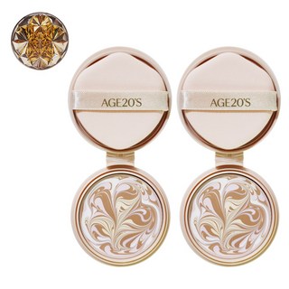 에이지투웨니스 에센스 커버 팩트 오로라 골드에디션 리필, 21호, 2개