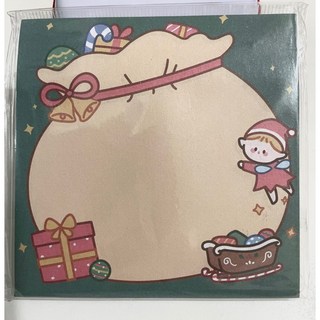 蛋仔派對便利貼 聖誕版有粘性N次貼 學生便簽貼紙 高顏值記事本子 遊戲周邊, 1個, 聖誕便利貼禮物 單個價