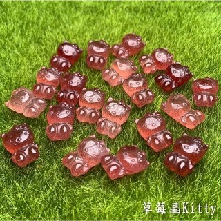 聖哲曼 粉晶/草莓晶Kitty貓咪水晶礦石，助愛情、桃花、人際關係、增加業績, 1個, 草莓晶, 草莓晶