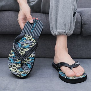男女室內外兩用拖鞋 涼感透氣止滑厚底防水 減震不磨腳懶人鞋 輕便速乾軟底防臭平底情侶人字拖, 42, 黑色