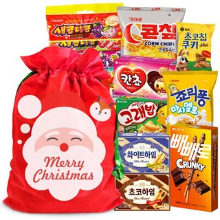 [냠냠상회] 9종구성 귀여운 포장 맛있는 구성의 성탄절 크리스마스 과자 간식선물세트 S1, 1세트